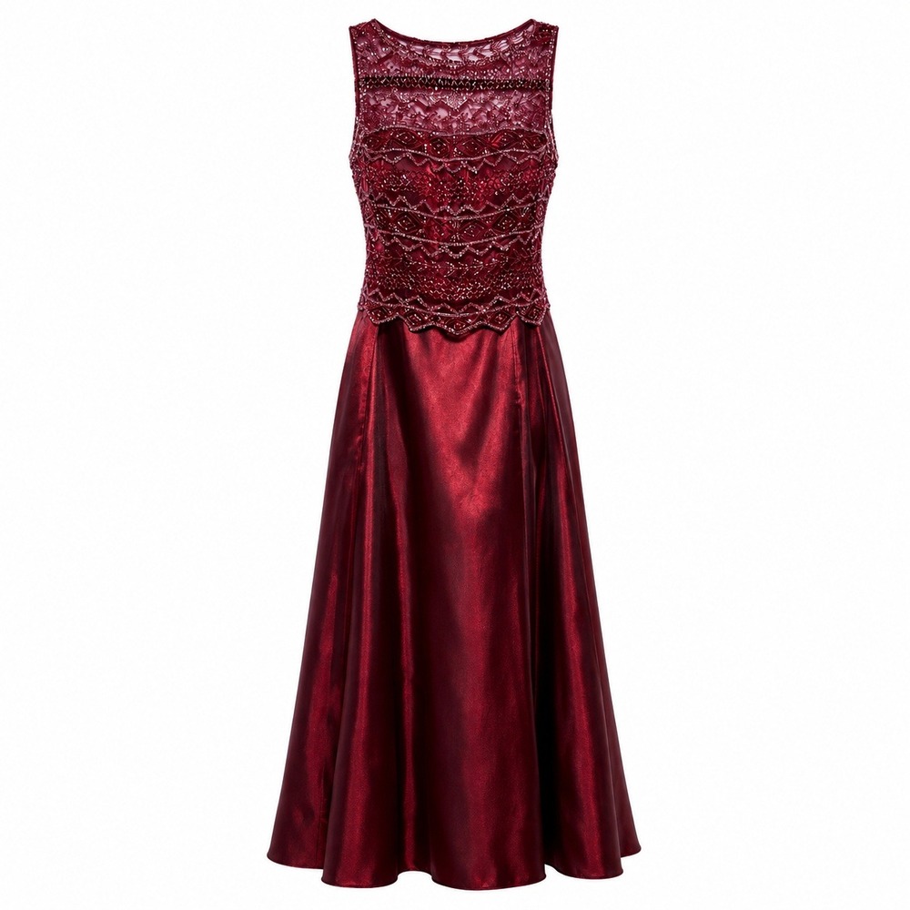 Alyce Designs Prom Formal Gown Women Size 14 Coquette Goth Beaded Maxi Dress